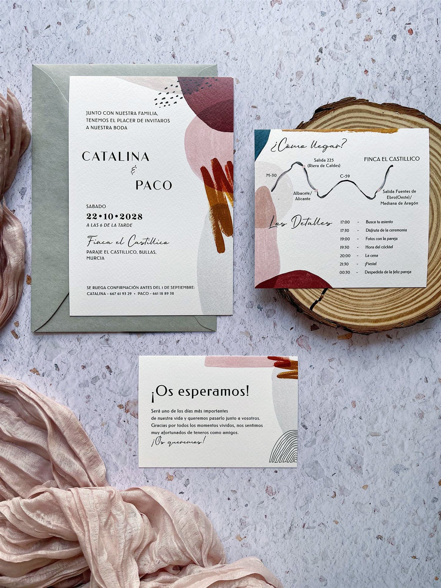 Invitación de Boda Abstracta