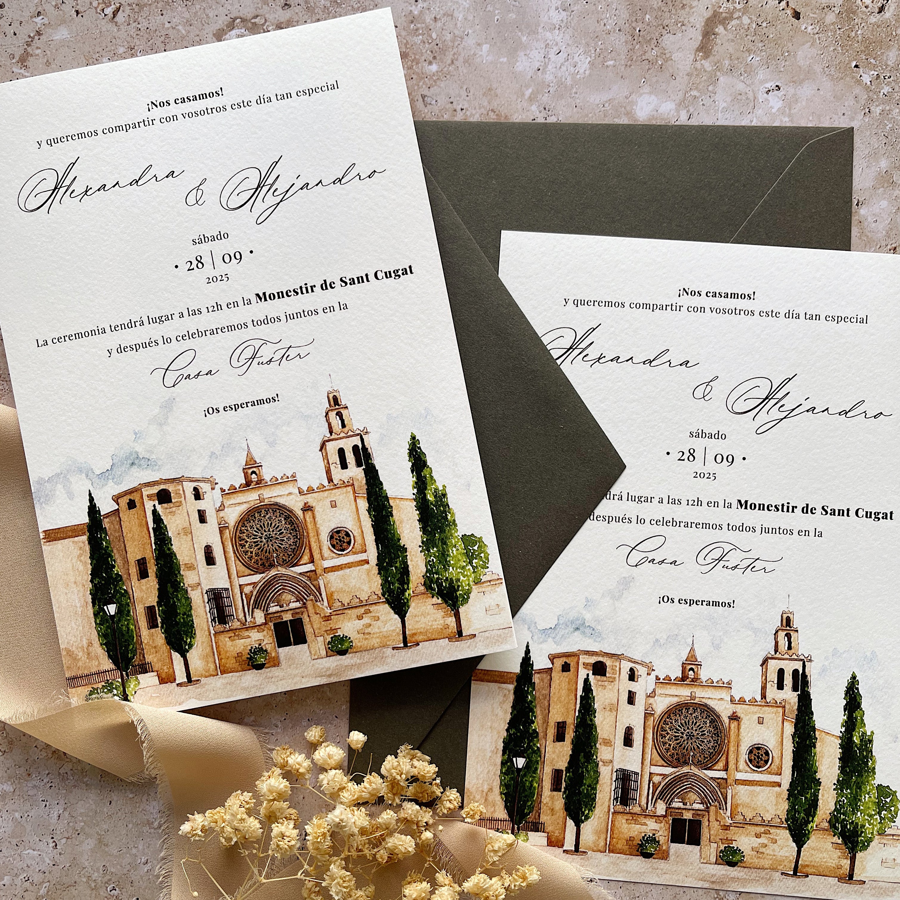 invitaciones con acuarelas 