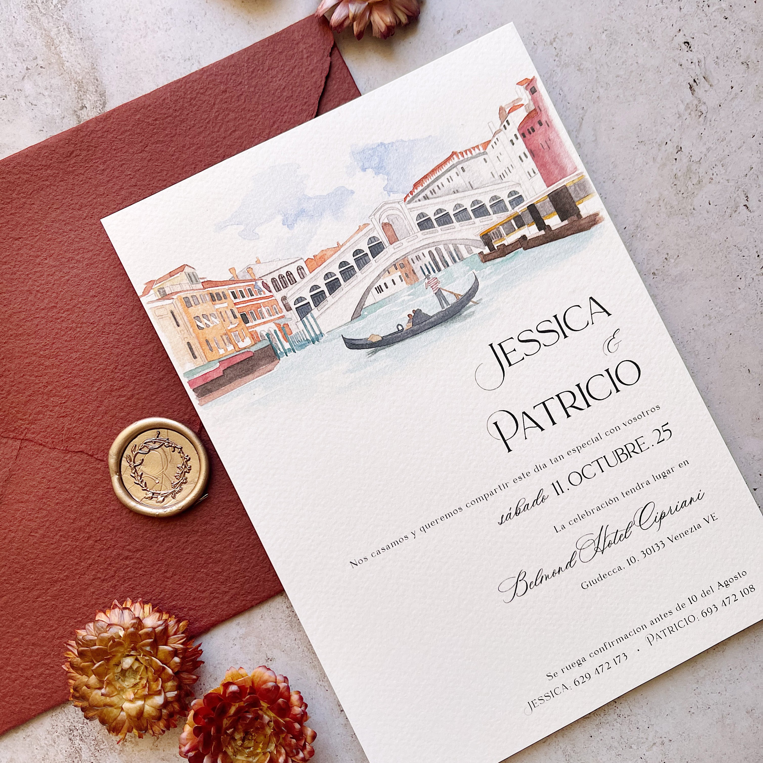 invitaciones pintadas a mano 