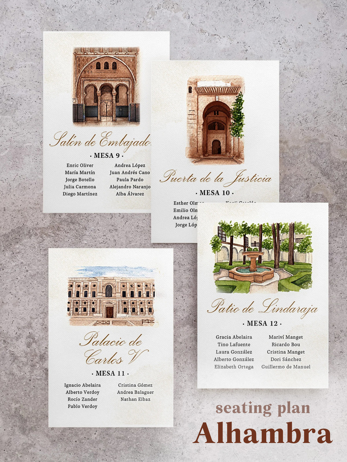 Seating Plan/Meseros Alhambra