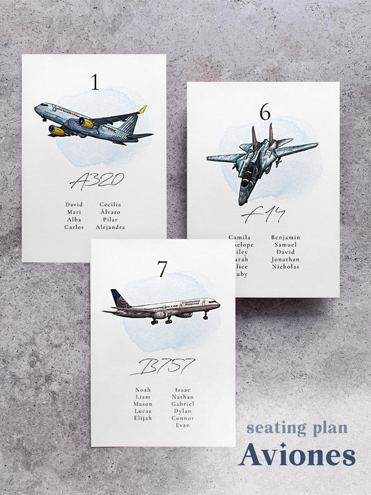 Seating Plan/Meseros Aviones