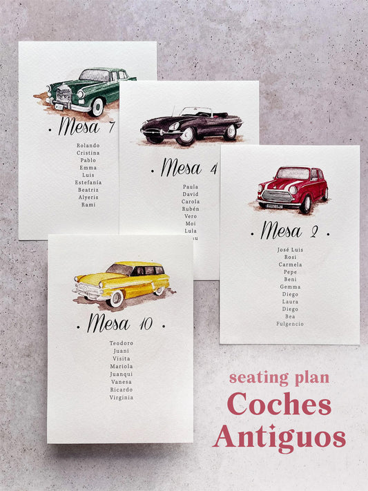 Seating Plan/Meseros Coches Antiguos