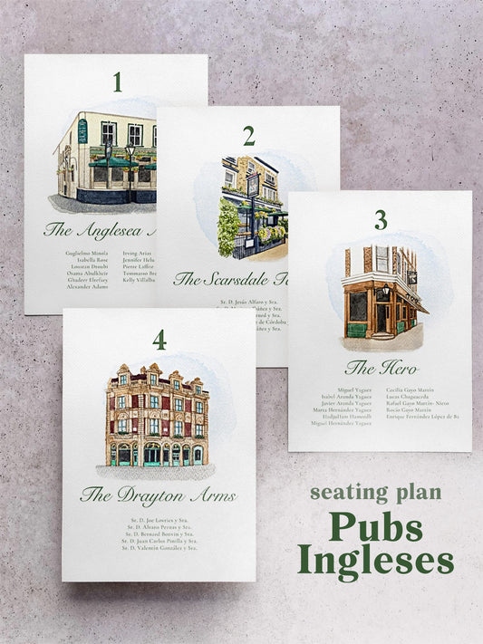 Seating Plan/Meseros Pub Inglés