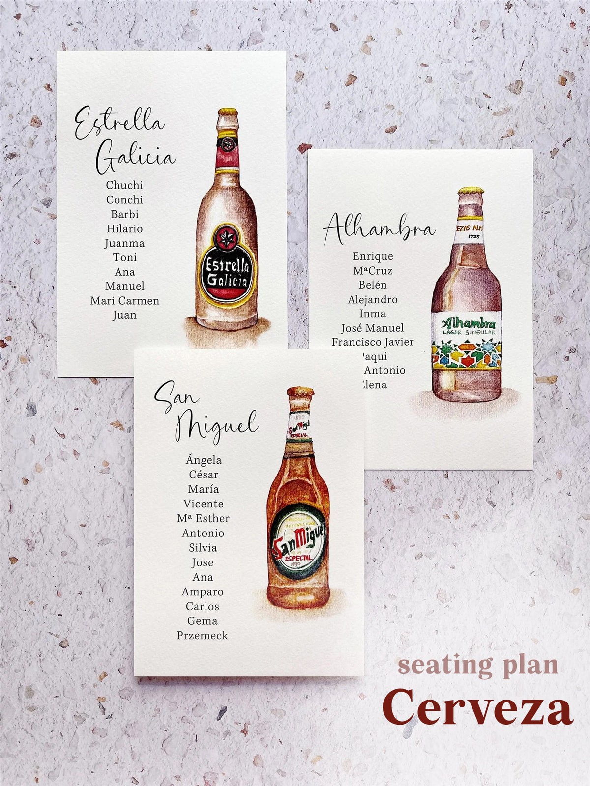 Seating Plan/Meseros Cerveza