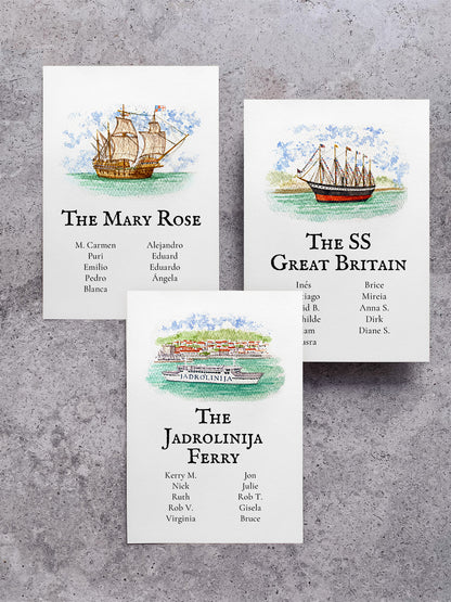 Seating Plan/Meseros Barcos