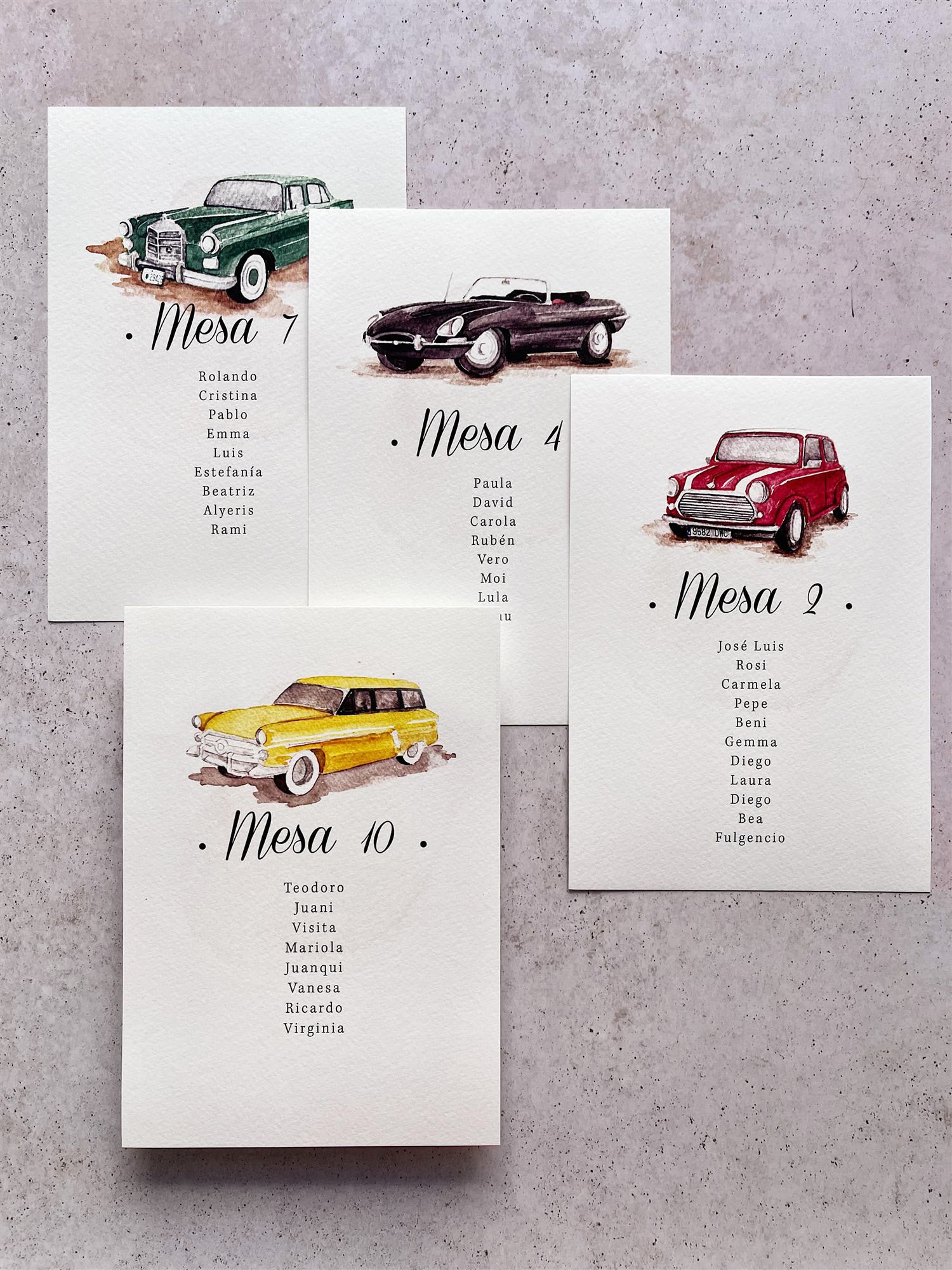 Seating plan de coches