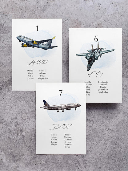 Seating Plan/Meseros Avión