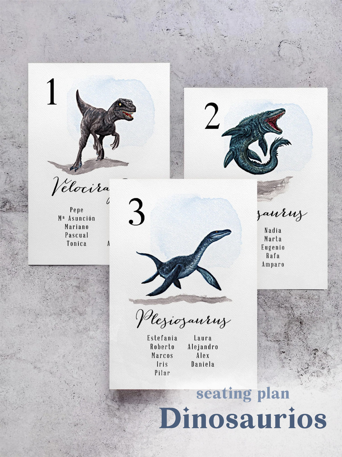 Seating Plan/Meseros Dinosaurios