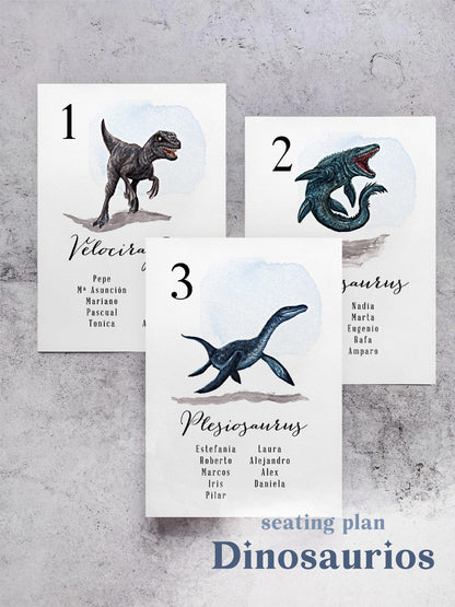 Seating Plan/Meseros Dinosaurios