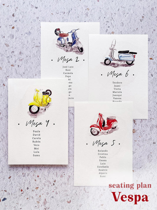 Seating Plan/Meseros Vespa