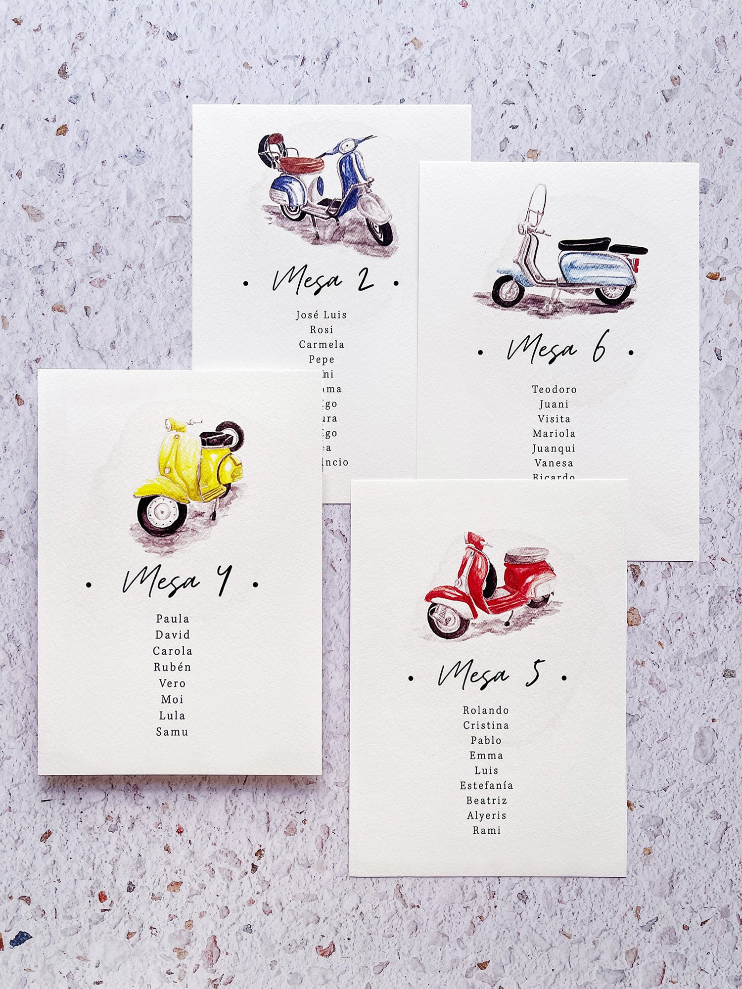 Seating plan vespa