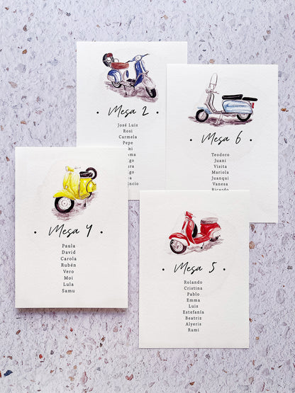 Seating plan vespa