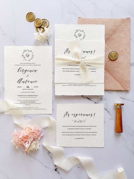 Sellos de lacre personalizados para invitaciones de boda bonitas