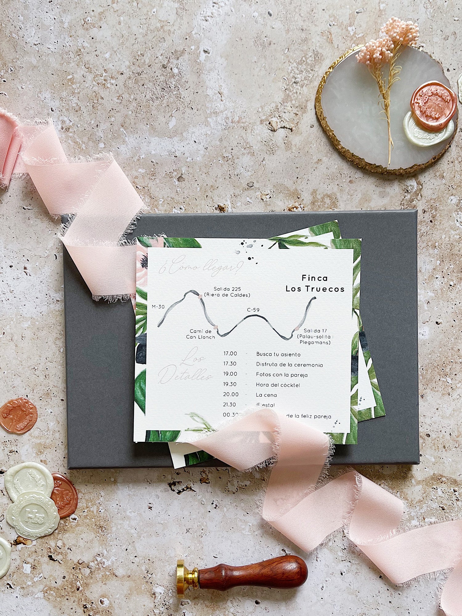 Invitación de Boda  botanica Tropical