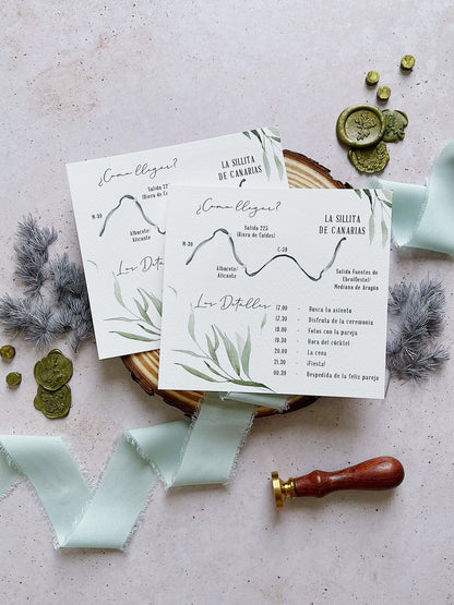 mapa de Boda Hojas Verdes