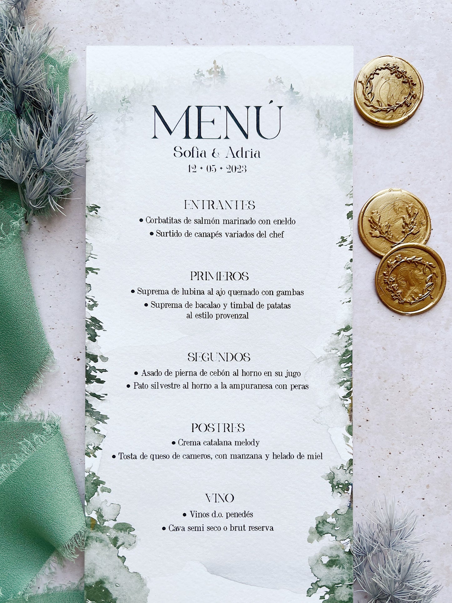 Menú de Boda Foresta