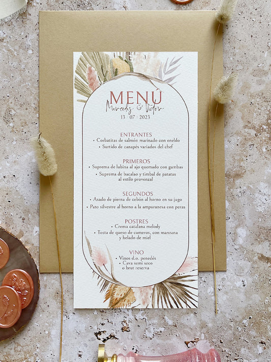 Menú de Boda Bohemia