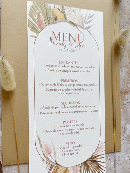 Menú de Boda Bohemia