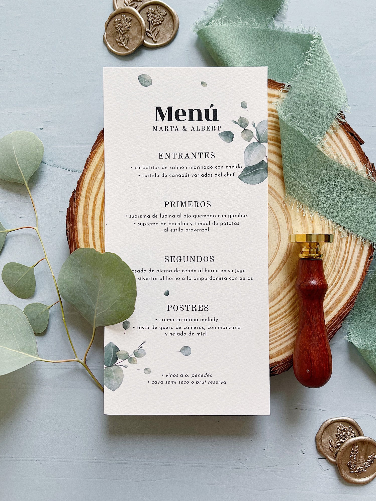 Menú de Boda Eucalipto