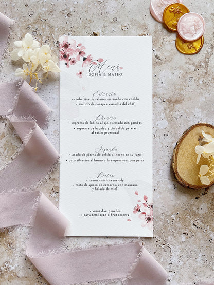 Menú de Boda Flor de Cerezo
