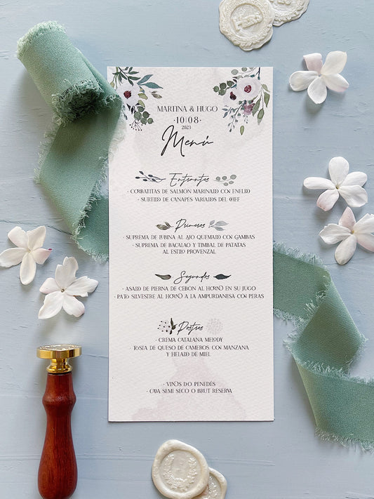 Menú de Boda Flores Blancas