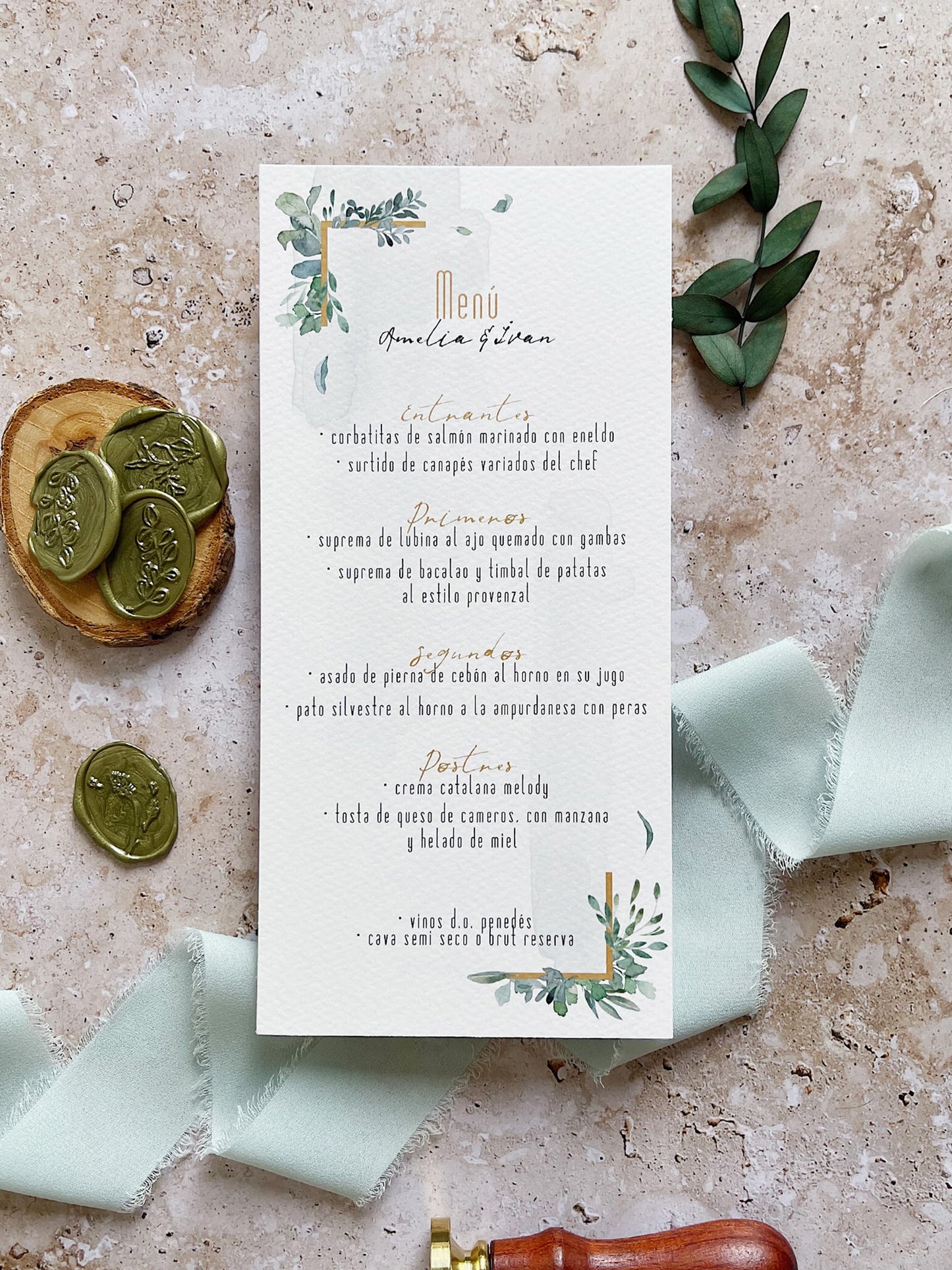 Menú de Boda Flores Naturales