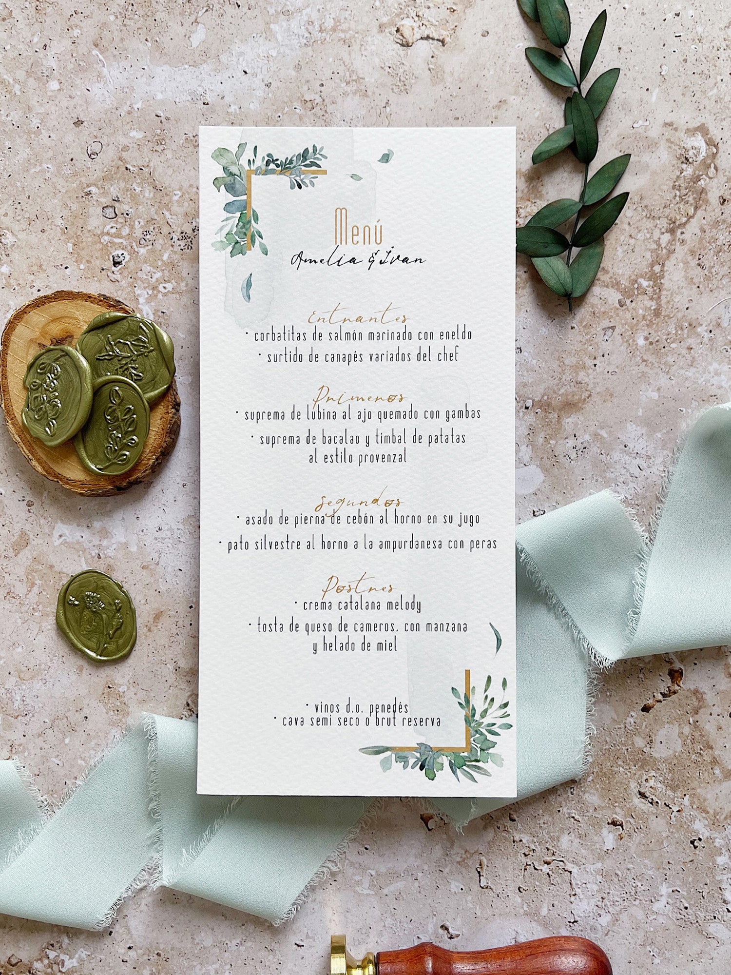 Menú de Boda Flores Naturales