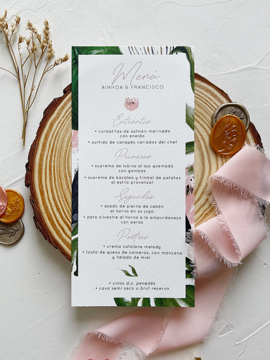 Menú de Boda Tropical
