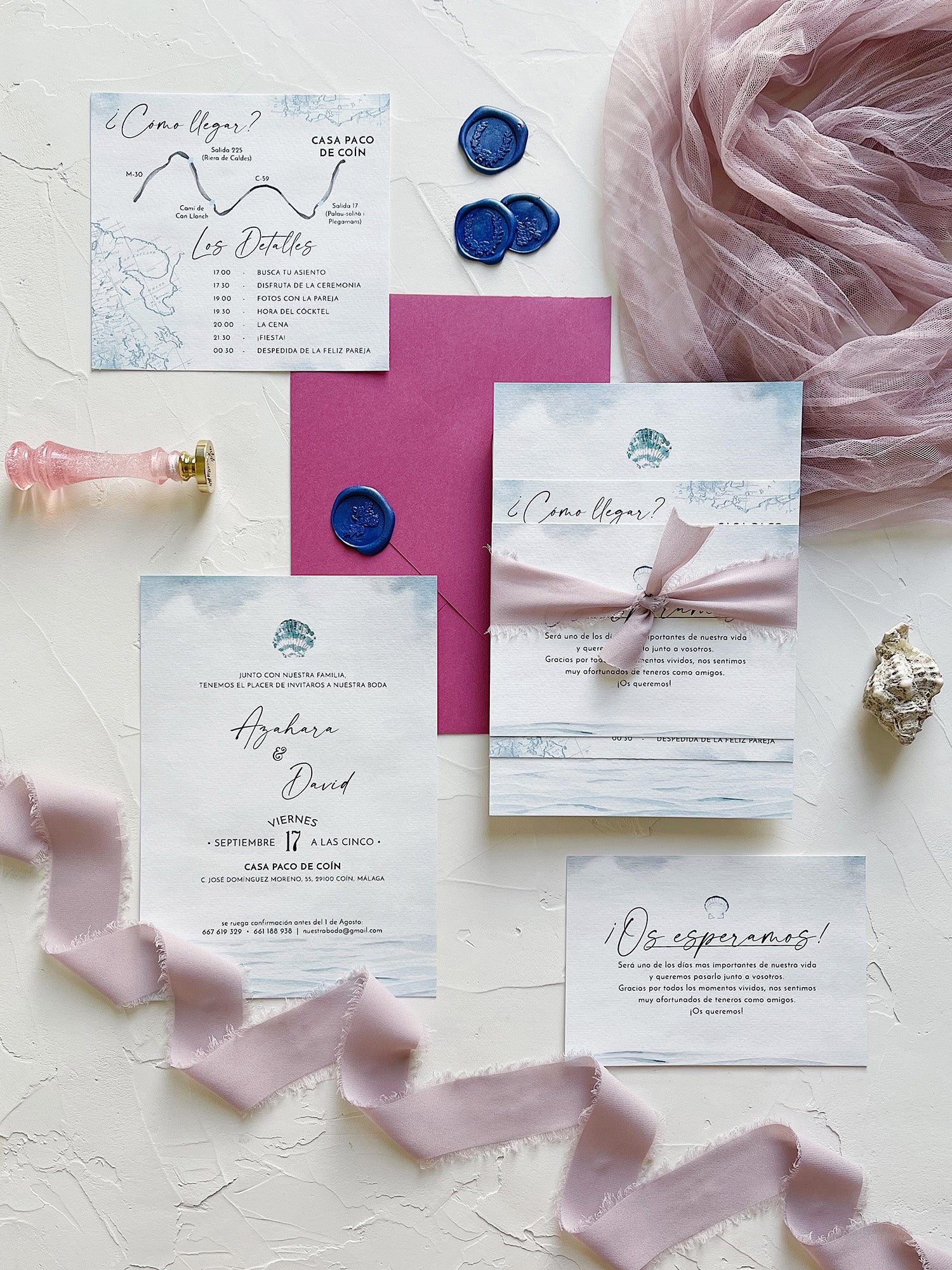 Invitación de Boda mar